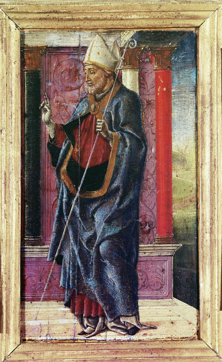 Saint Maurelio, cca 1480 (olej na palubě) od Cosimo Tura