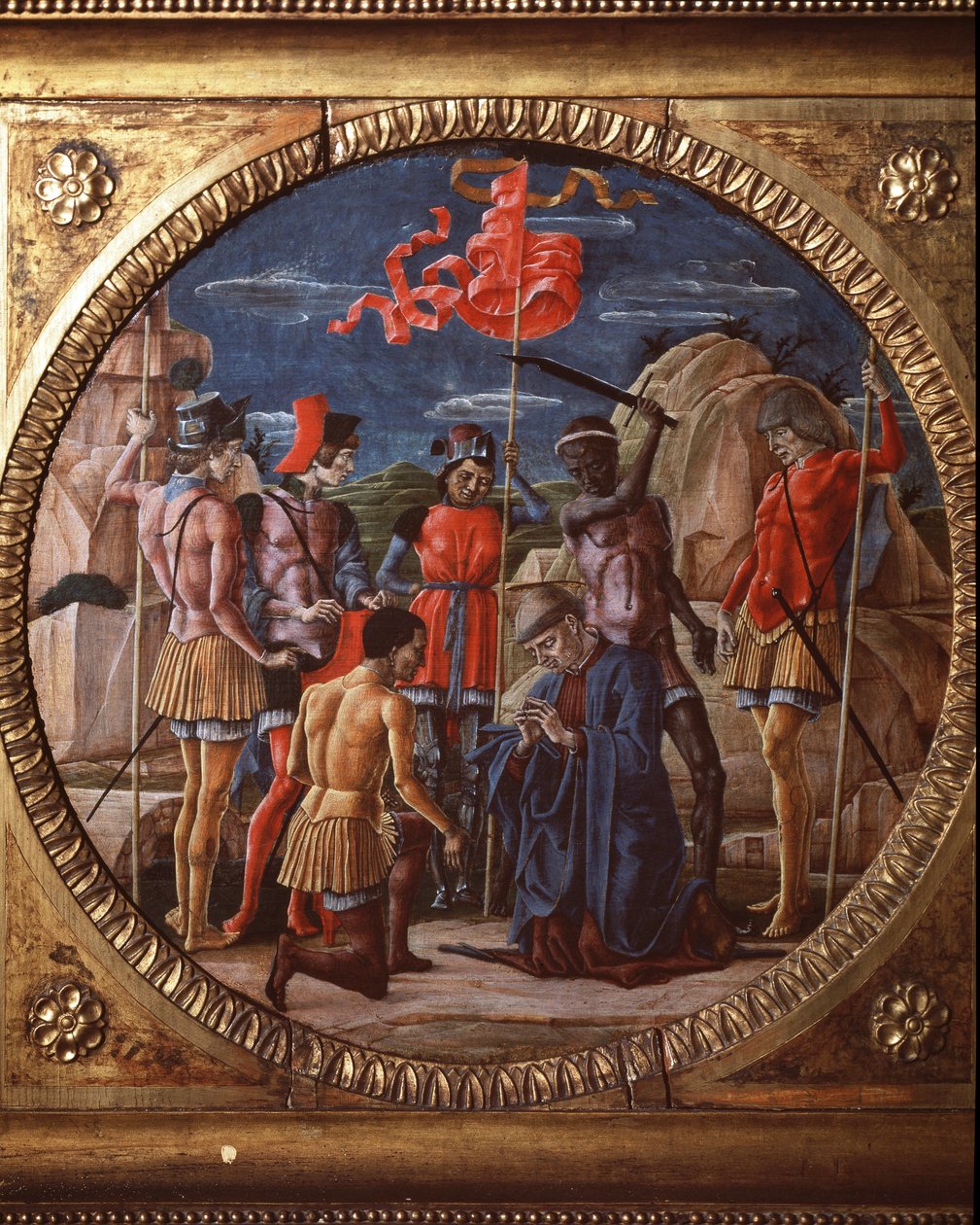 Umučení svatého Maurelia z Edessy - olej na panelu od Cosimo Tura
