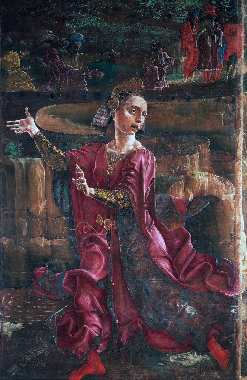 Princezna, detail ze Svatého Jiří a princezny (nebo Svatého Jiří a draka) od Cosimo Tura