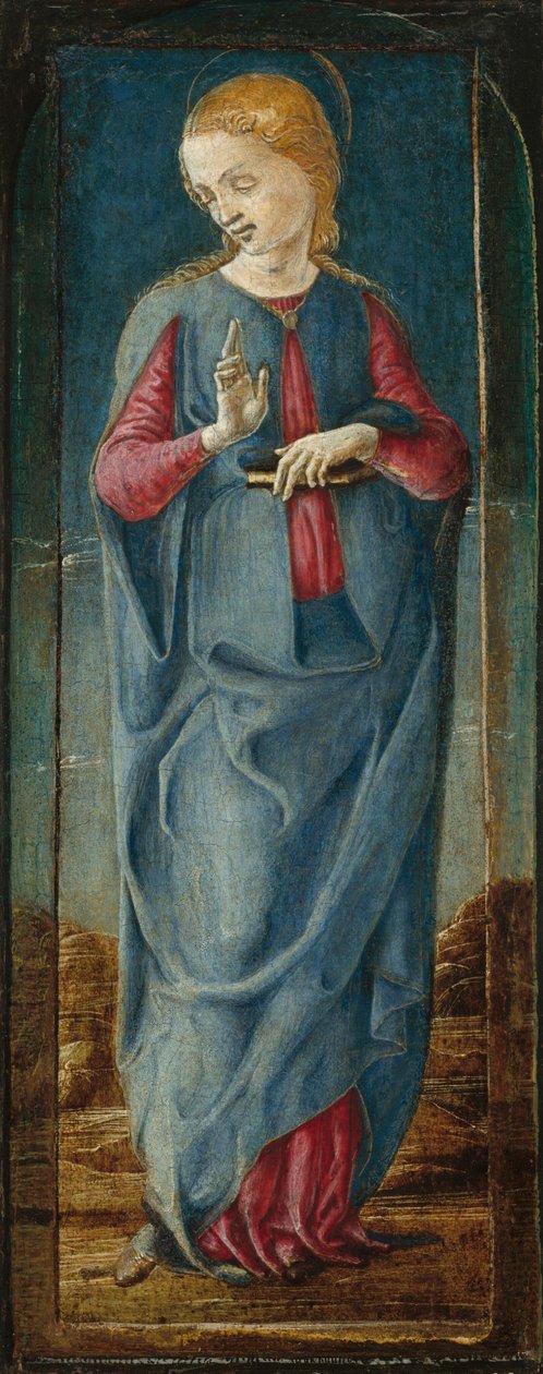 The Virgin Annunciate [střední pravý panel], c. 14701480. od Cosmè Tura
