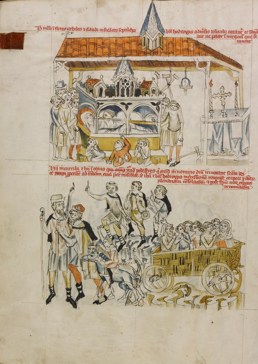Život blahoslavené Hedviky od Court workshop of Duke Ludwig I of Liegnitz and Brieg