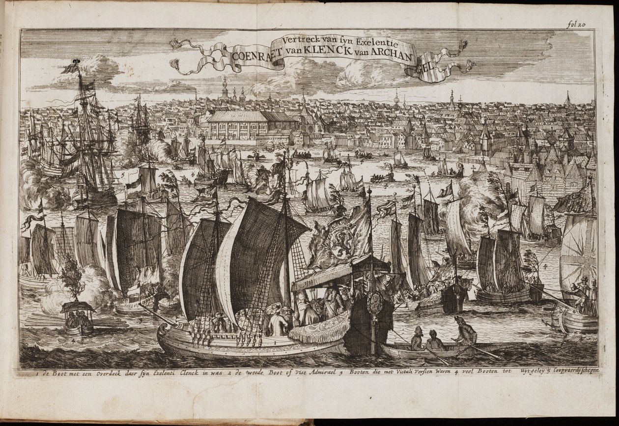 Archangelsk From: Historický příběh nebo popis cesty, 1677 od Coyet