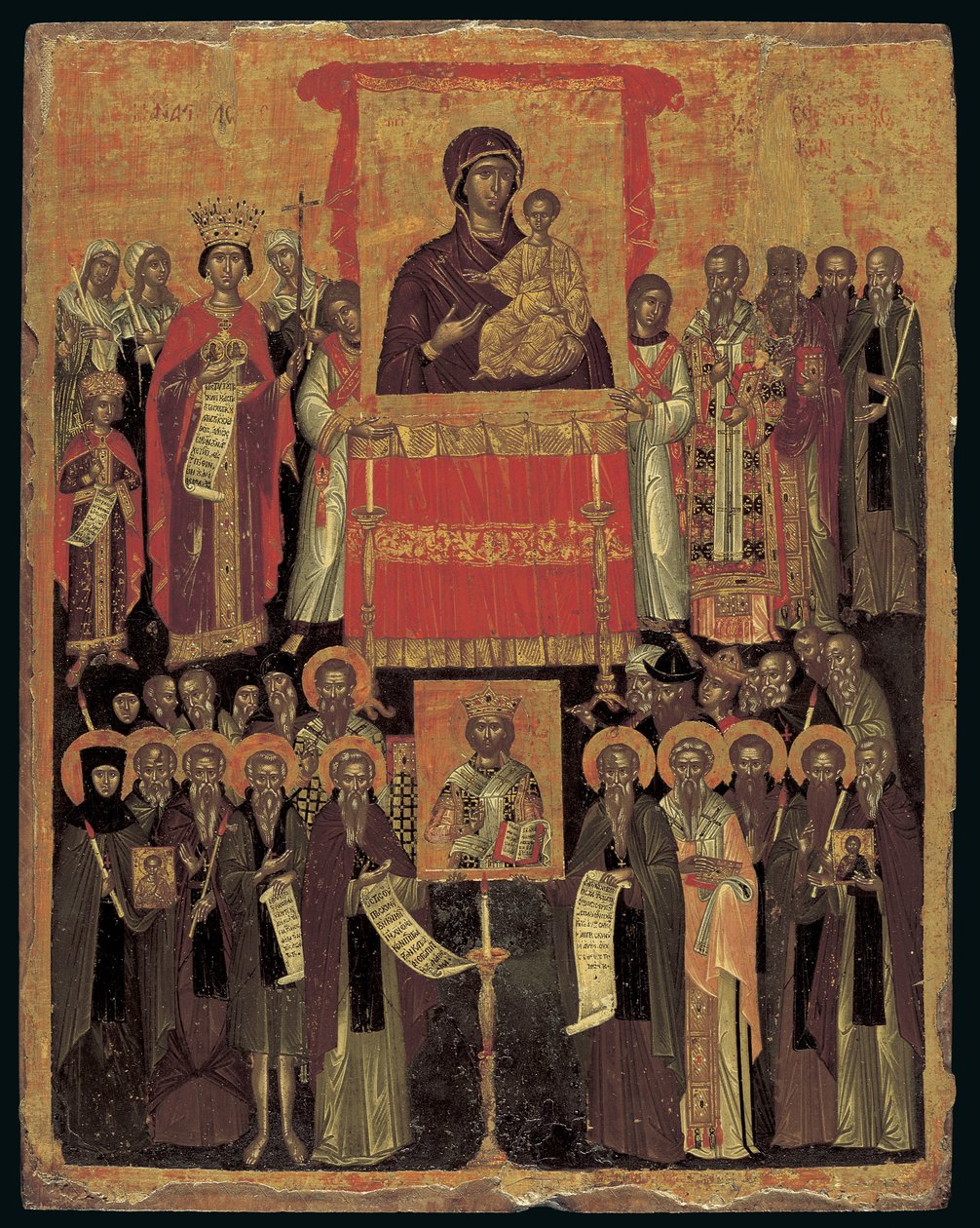 Obnova ikon (vaječná tempera na panelu) od Cretan School