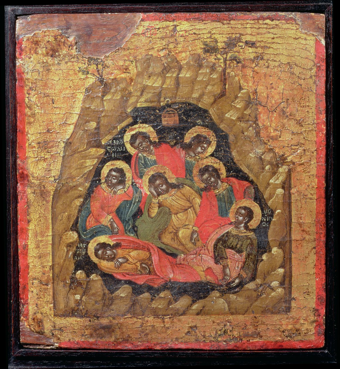 Sedm spáčů z Efesu (tempera na panelu) od Cretan School