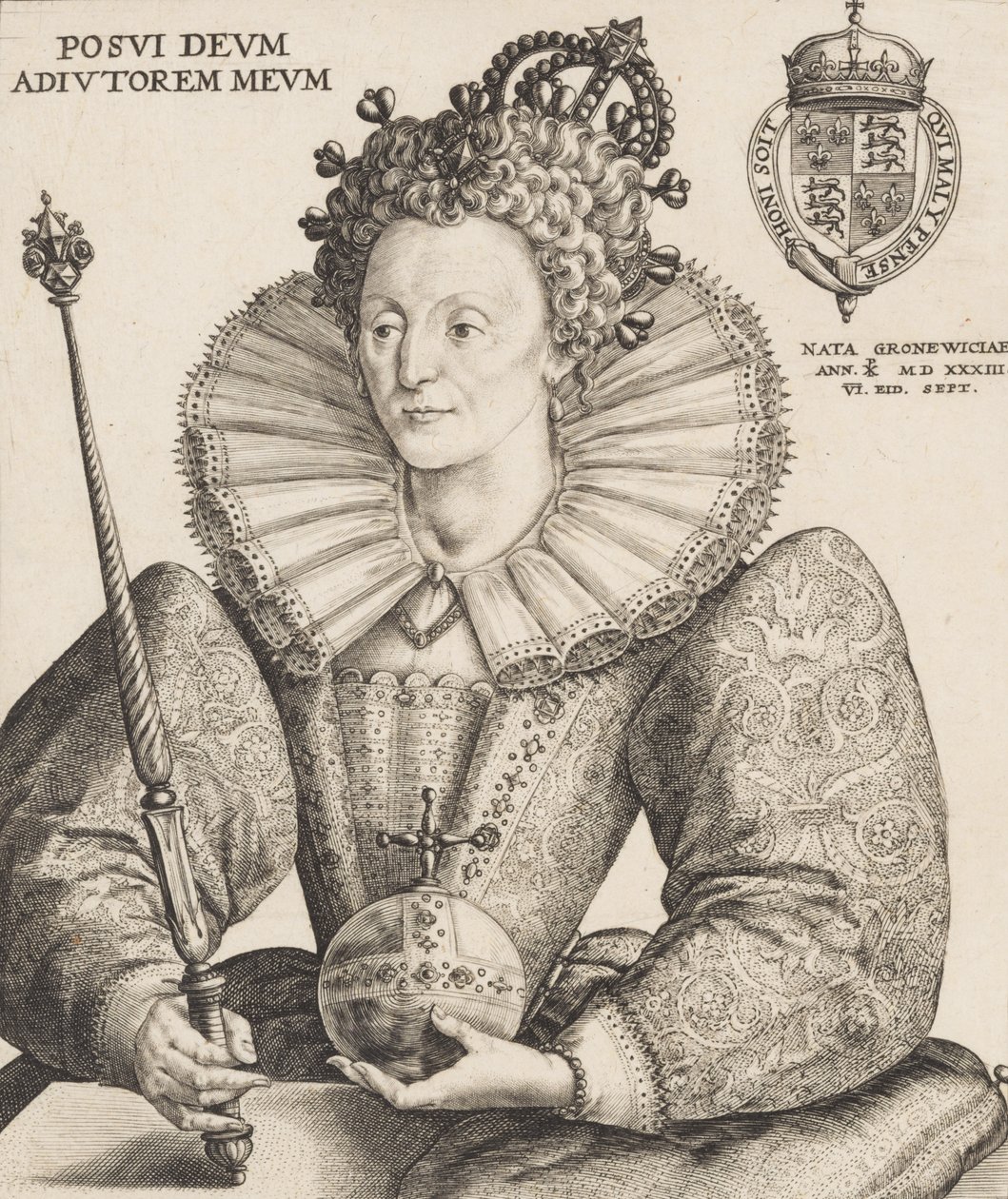 Královna Alžběta I., 1592. od Crispijn de Passe I