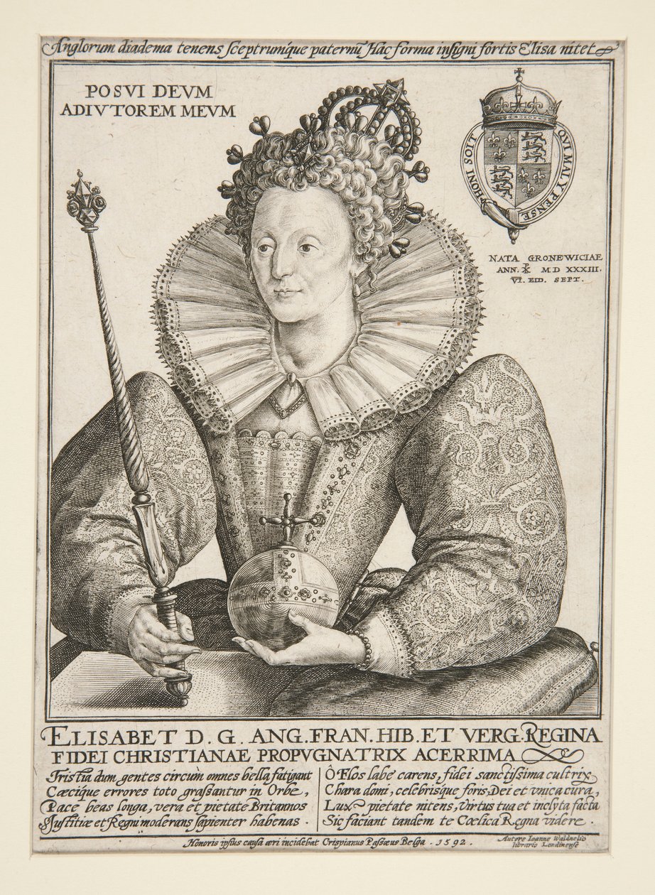 Alžběta, anglická královna od Crispijn de Passe the Elder