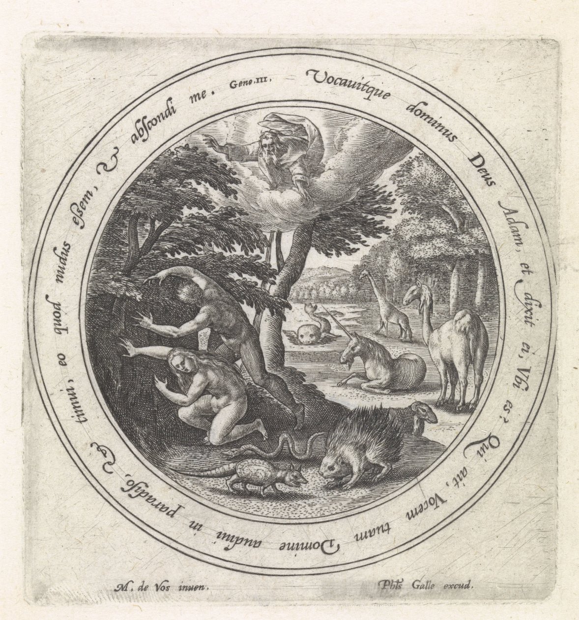 Adam a Eva se skrývají před Bohem Historie Adama a Evy (název série) od Crispijn van de Passe (I)