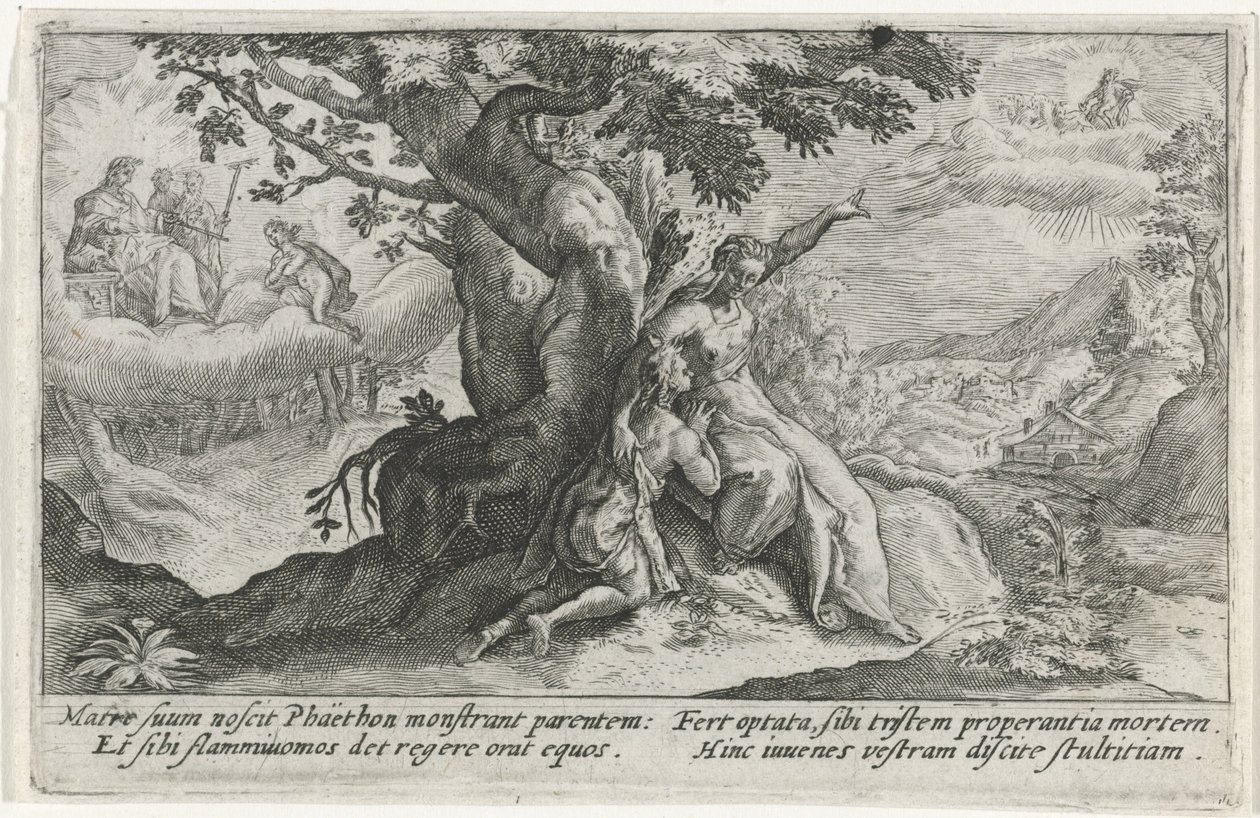 Clymene ve Phaëthonu Metamorfosen van Ovidius (název série) od Crispijn van de Passe (I)