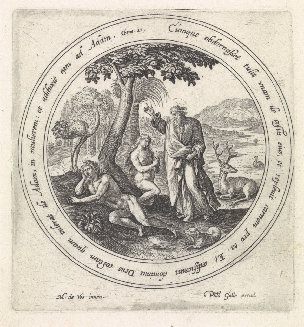 Stvoření Evy Historie Adama a Evy (název série) od Crispijn van de Passe (I)