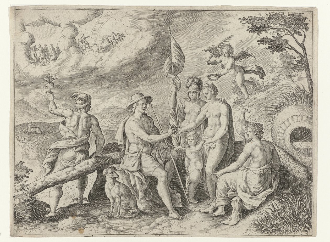 Soud z Paříže Metamorfózy Ovidia (název série) od Crispijn van de Passe (I)