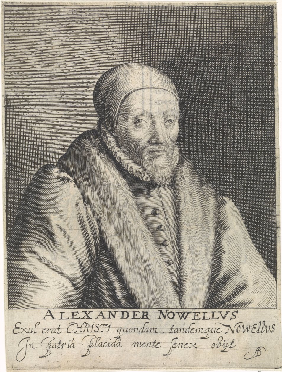 Portrét van Alexander Nowell od Crispijn van de Passe (I)