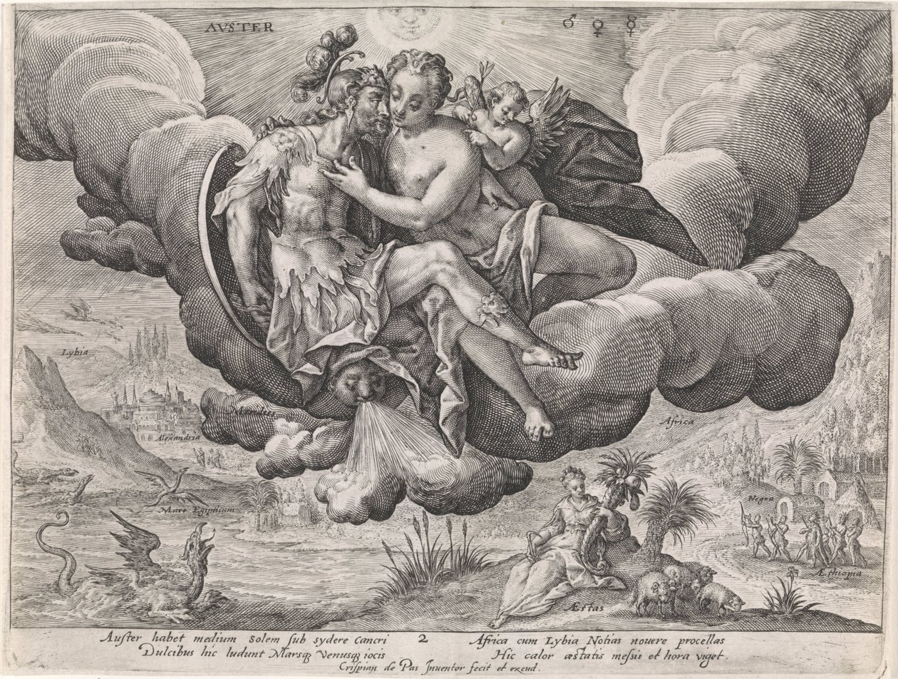 jižní vítr Avster (název na objektu) The Four Winds (název série) od Crispijn van de Passe (I)