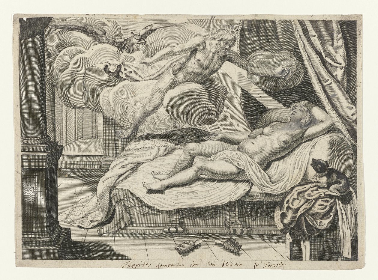 Jupiter a Semele Metamorfózy Ovidia (název série) od Crispijn van de Passe (II) (attributed to)