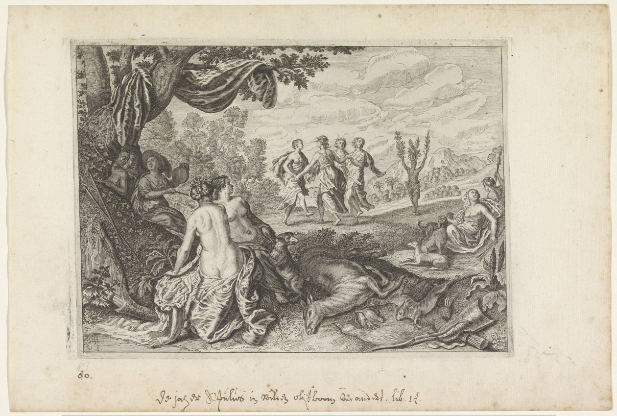 Apulus se promění v olivovník Metamorfózy Ovidia (název série) od Crispijn van de Passe (II) (workshop of)