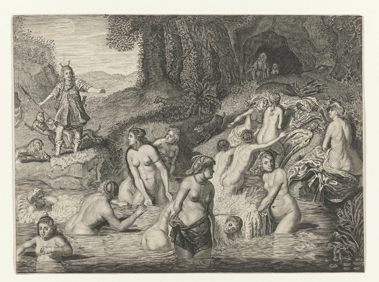 Diana promění Actaeona v jelena Metamorfózy Ovidia (název série) od Crispijn van de Passe (II)