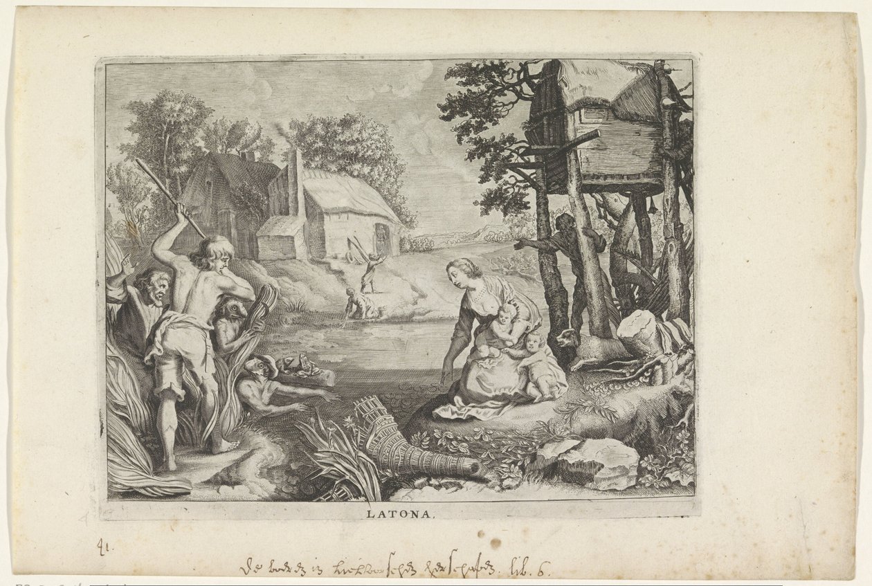 Leto (Latona) promění Lyciany v žáby Metamorfózy Ovidia (název série) od Crispijn van de Passe (II)
