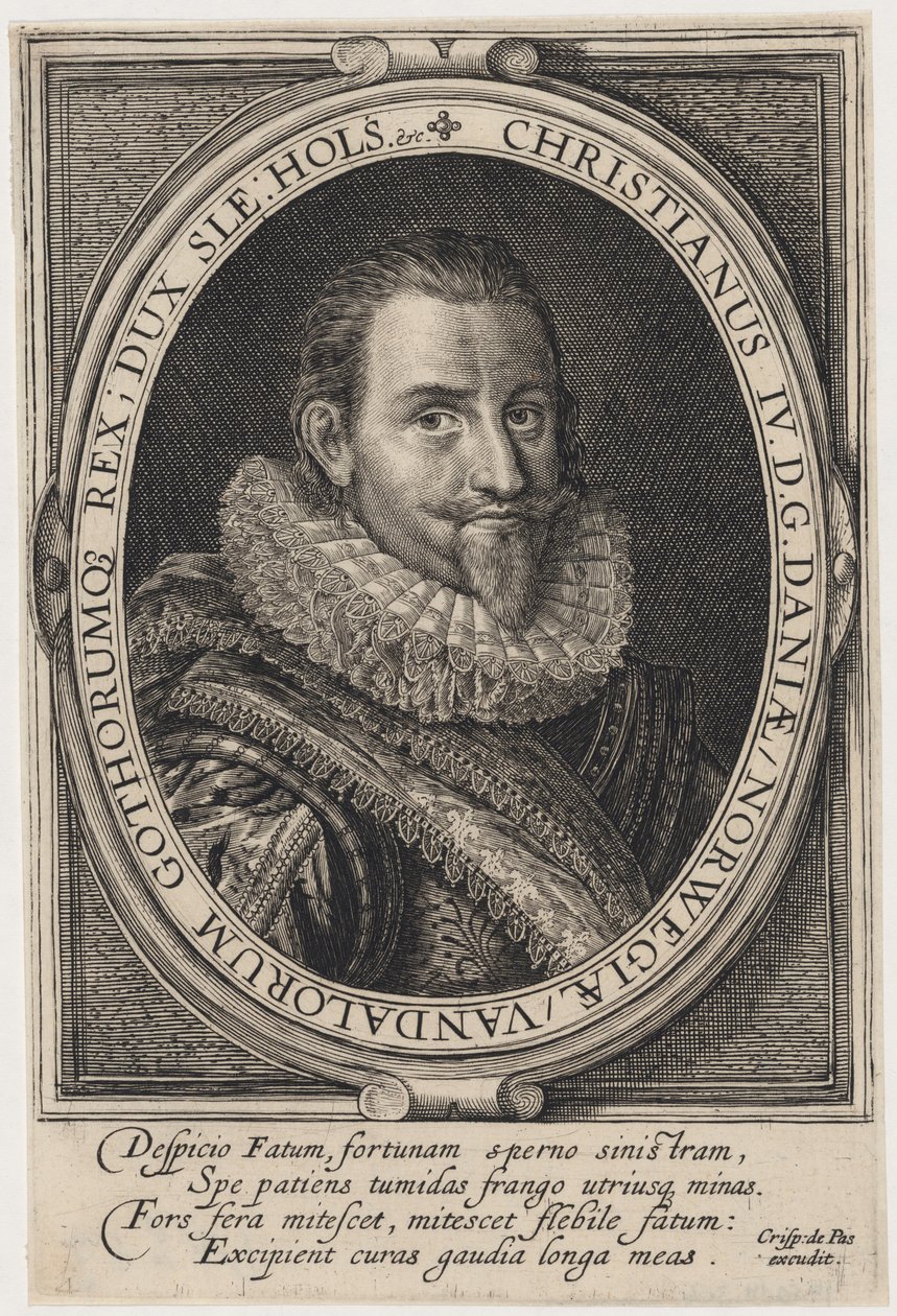 Kristián IV., dánský král od Crispijn van de Passe I