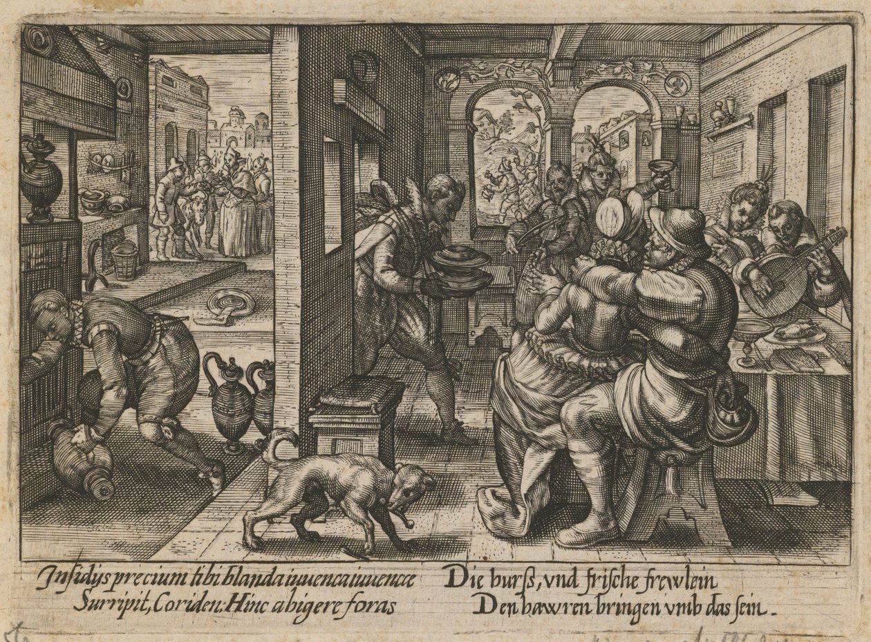 Banket s hudebníky, ca. 1600 od Crispijn van de Passe the Elder