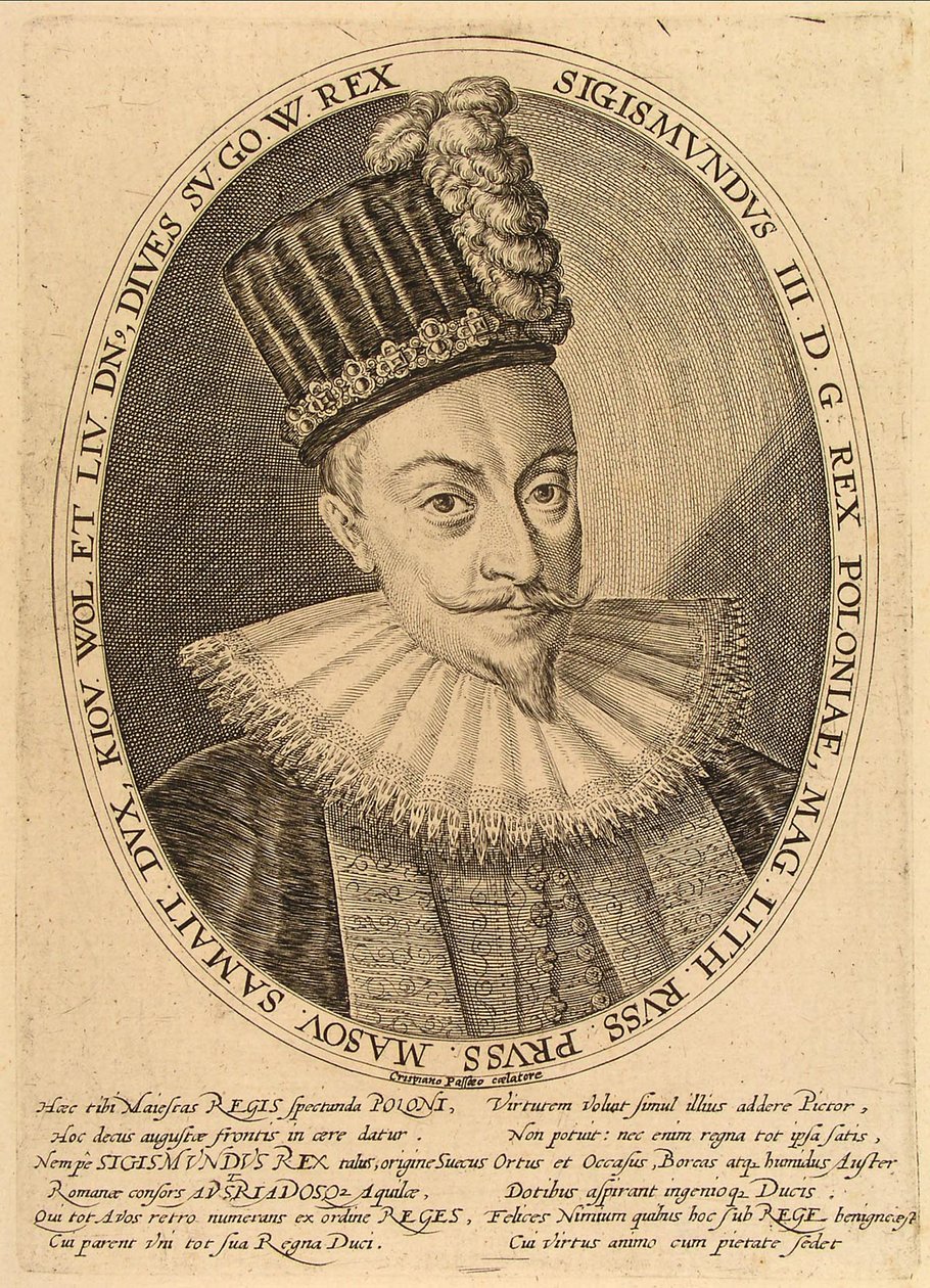 Sigismund III Vasa, král Polska, ca. 1600 od Crispijn van de Passe the Elder