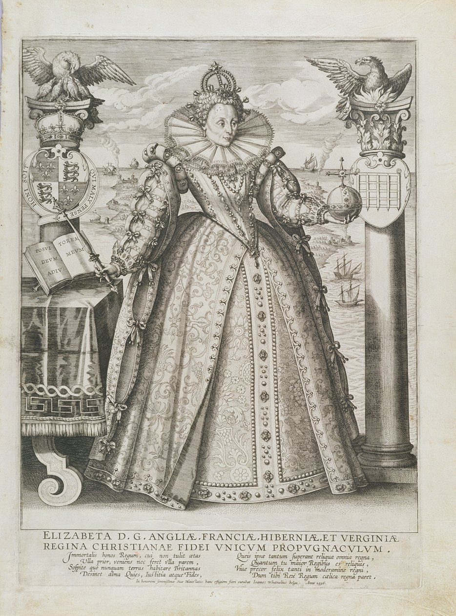 Portrét královny Alžběty (1533-1603) 1596 od Crispin  Passe