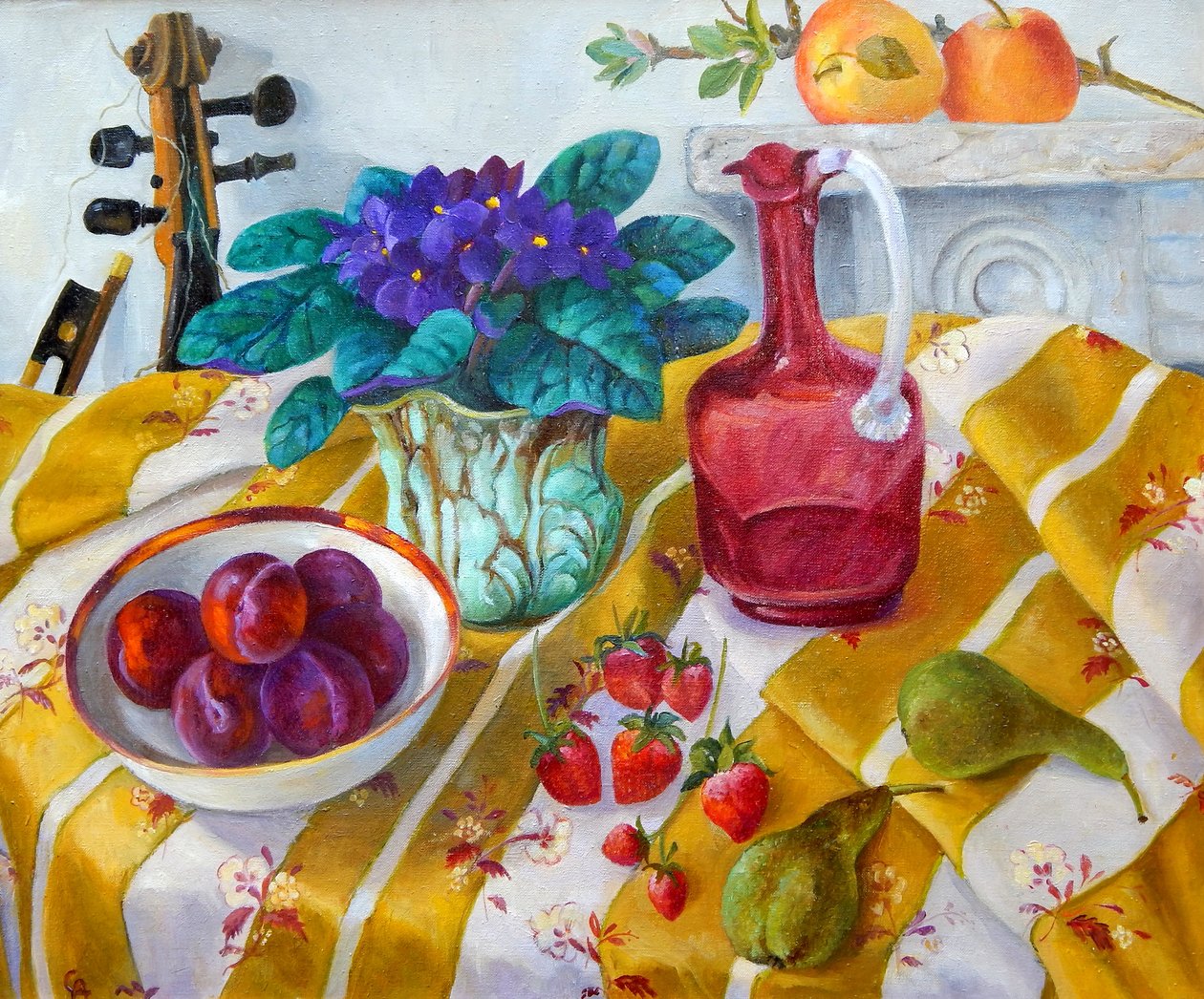 Africké fialky, 2012, (50x60) od Cristiana Angelini