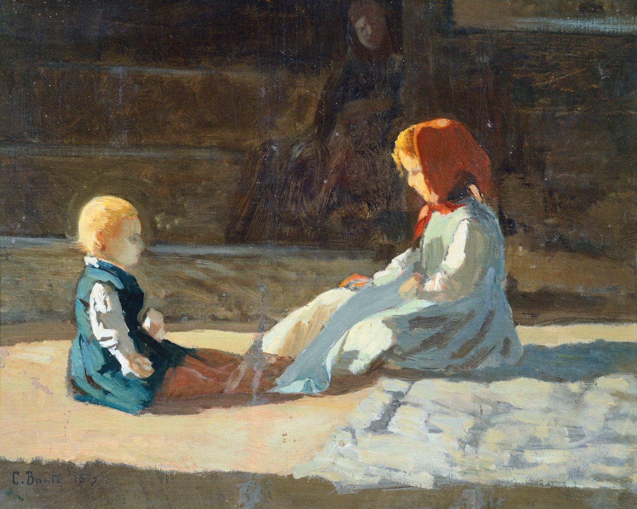 Děti na slunci, cca 1860, Cristiano Banti (1824-1904) od Cristiano Banti