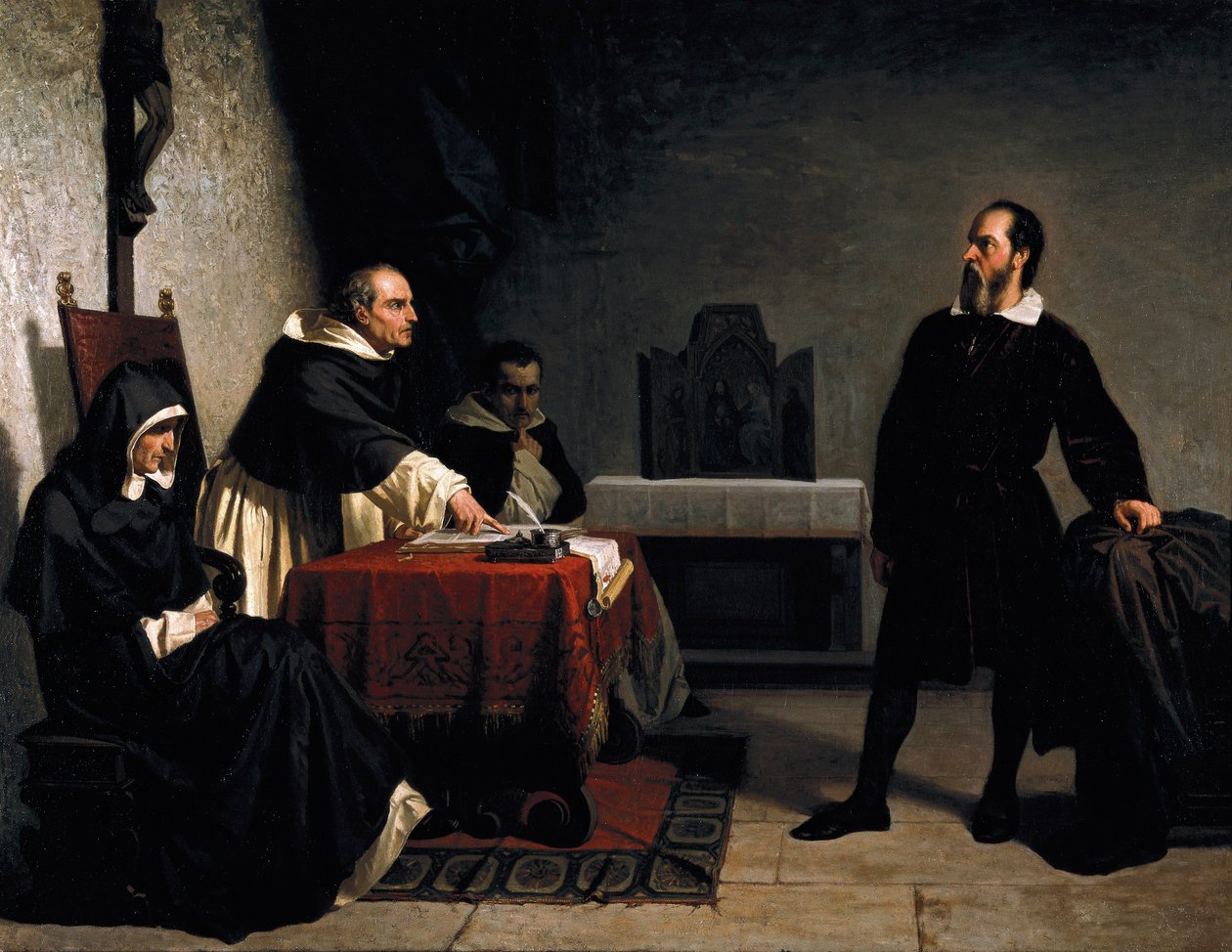 Galileo před římskou inkvizicí od Cristiano Banti