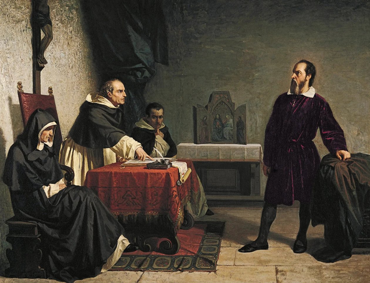 Galileo čelí římské inkvizici od Cristiano Banti