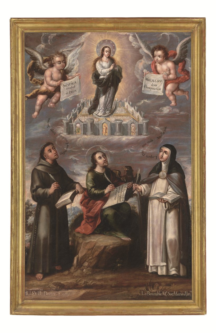 Mystické město Boží, asi 1700 (olej na plátně) od Cristobal de (workshop of) Villalpando