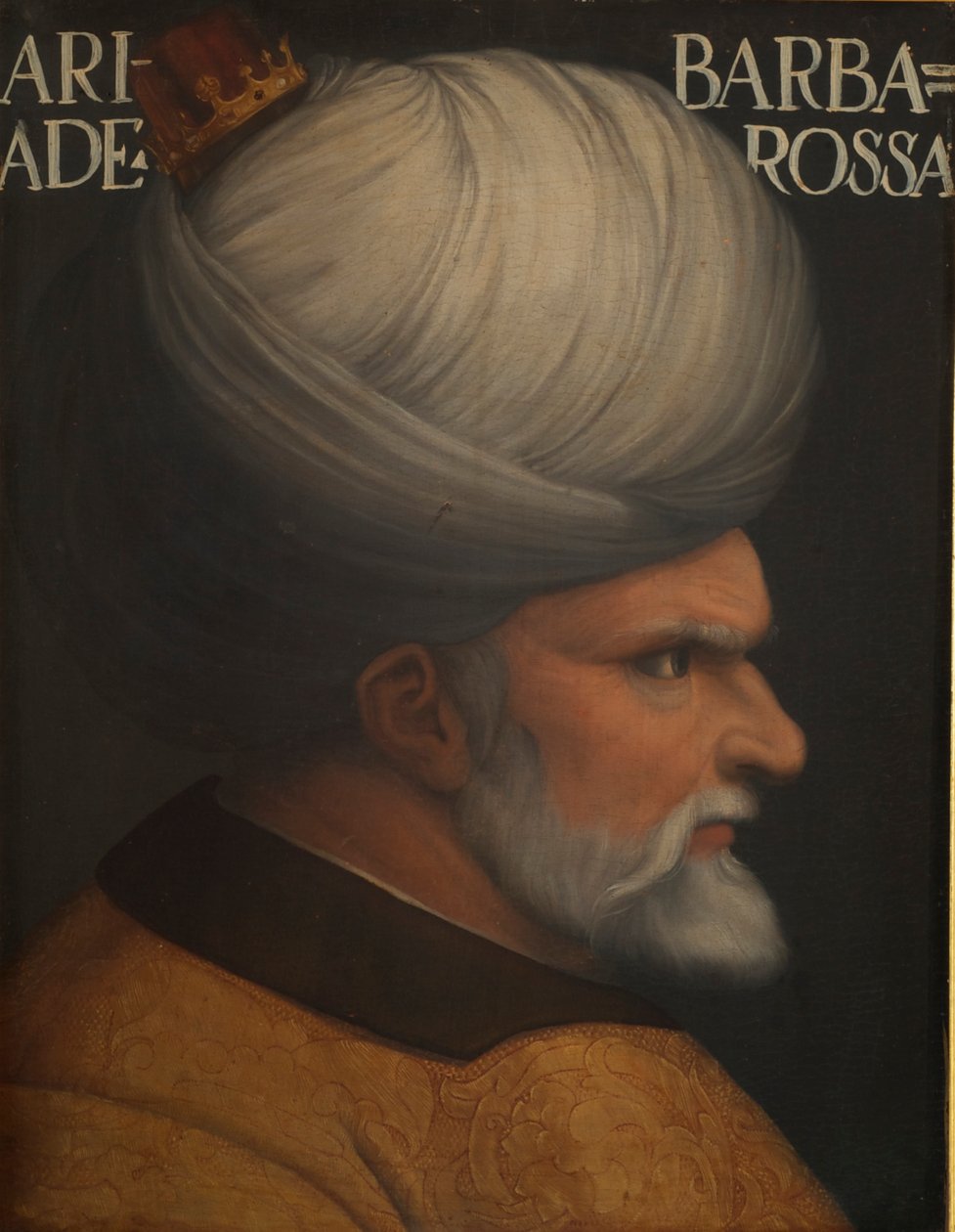 Portrét Khaira ad-Din Barbarossy od Cristofano dell Altissimo
