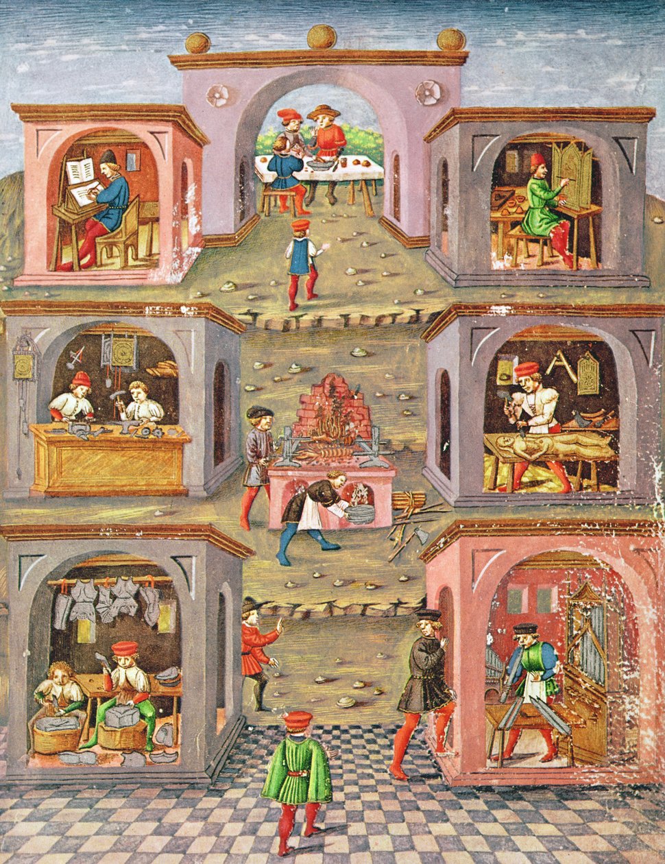 Paní Lat 209 fol. 11r The Professions, z 