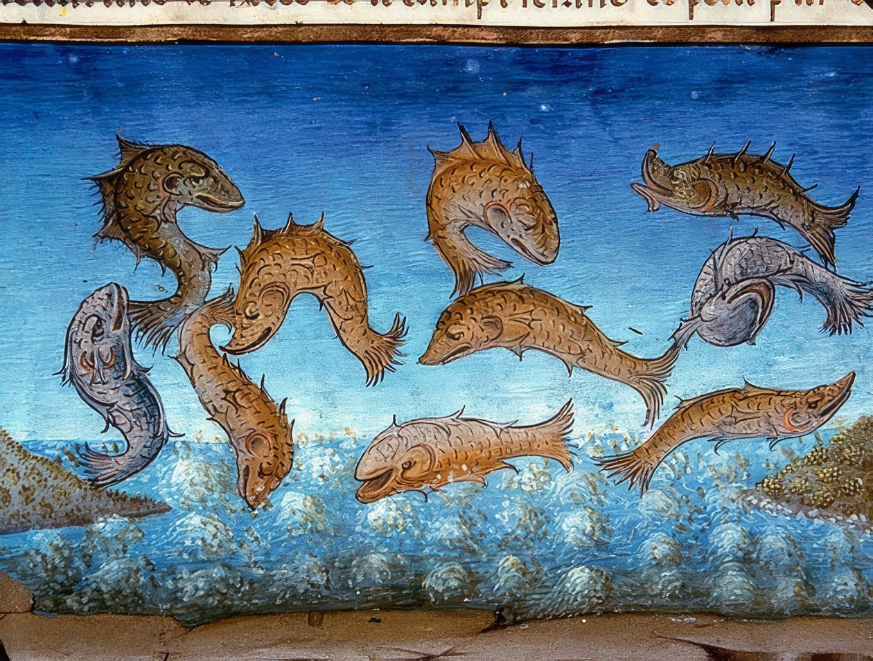 Konec světa: ryba bude plavat výše (c.147r). 1476 od Cristoforo De Predis