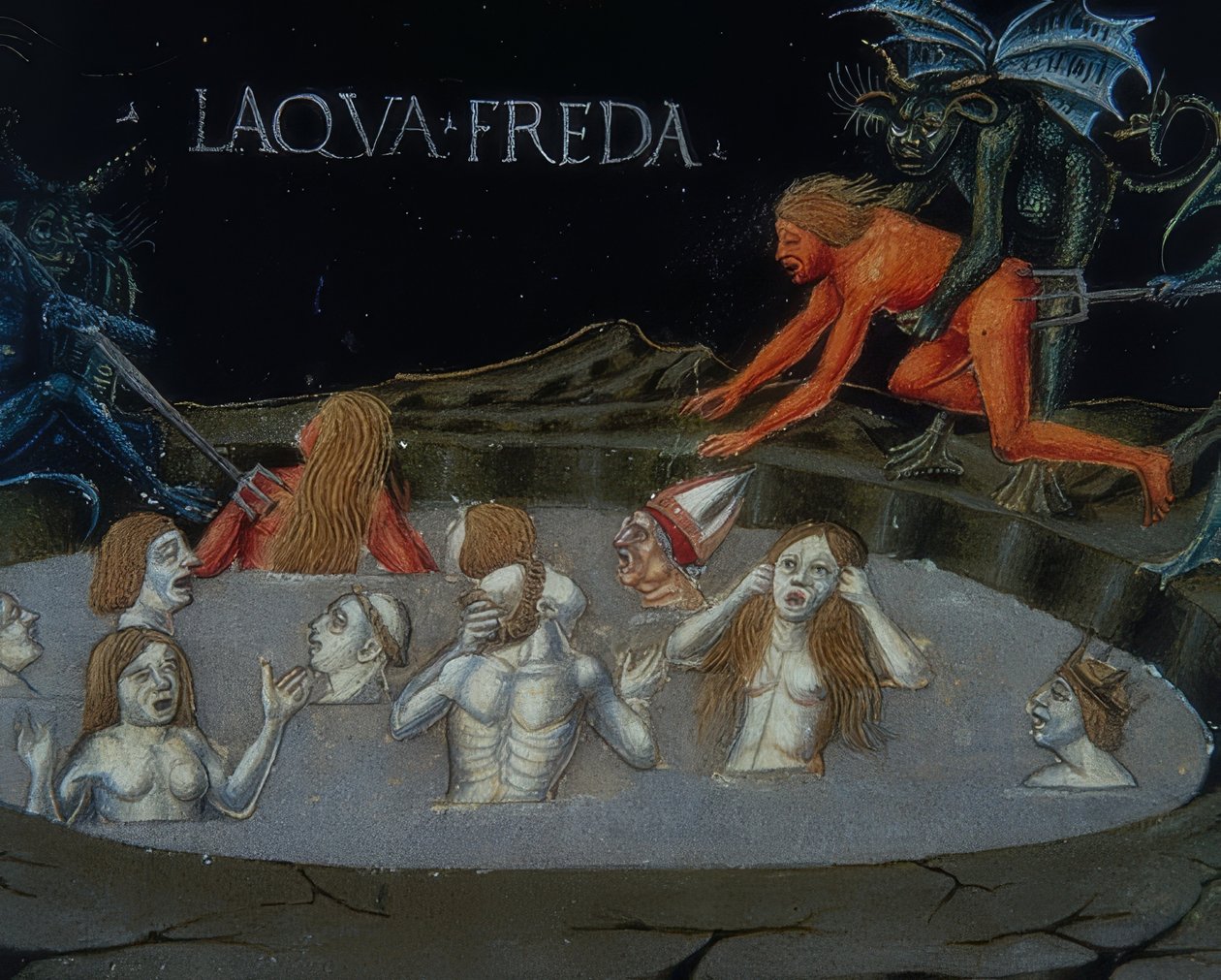 Höllenstrafen (kolem 154r). 1476 od Cristoforo De Predis