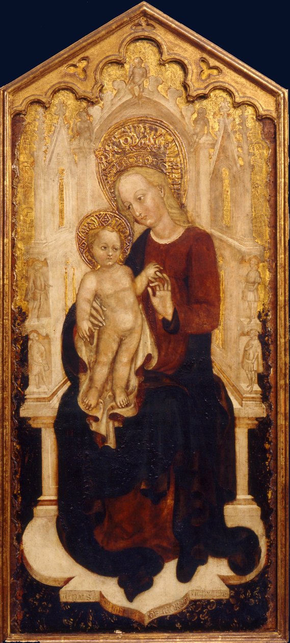 Panna a dítě na trůnu od Cristoforo Moretti