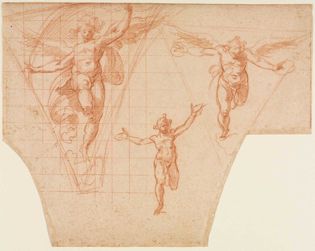 Three Studies of Angels for a Pendentive recto, Studies for Christ Meeting His Motherverso, 159 od Cristoforo Roncalli