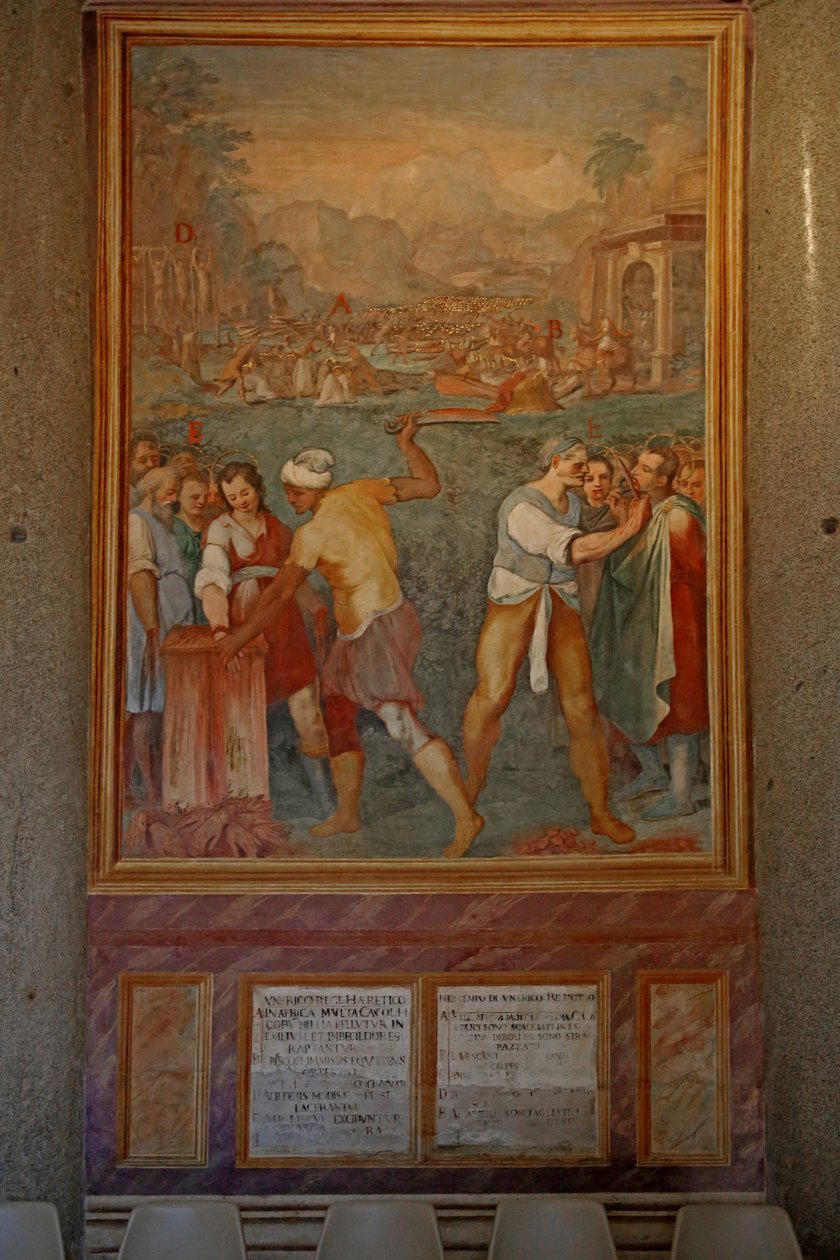 Mučednictví a mrzačení různých svatých (freska) od Cristoforo & Tempesta Antonio (1555 1630) Roncalli