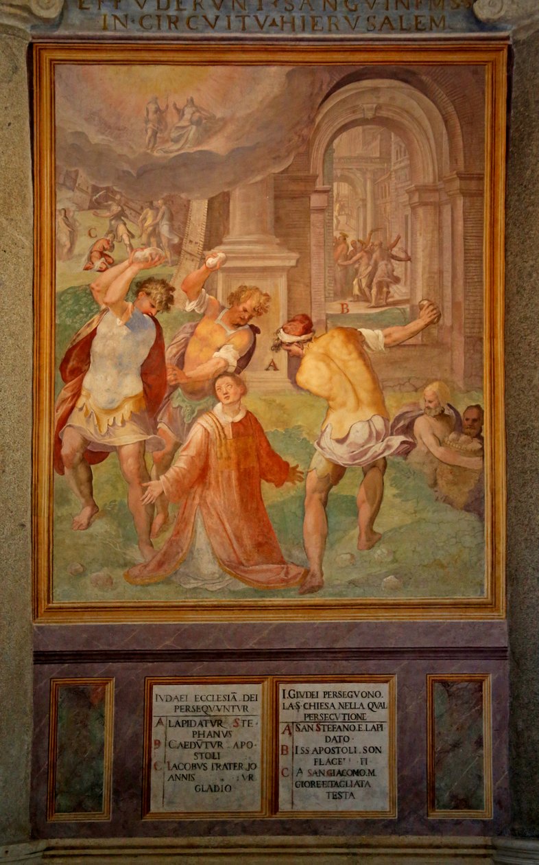 Umučení svatého Štěpána od Cristoforo and Tempesta, Antonio Roncalli