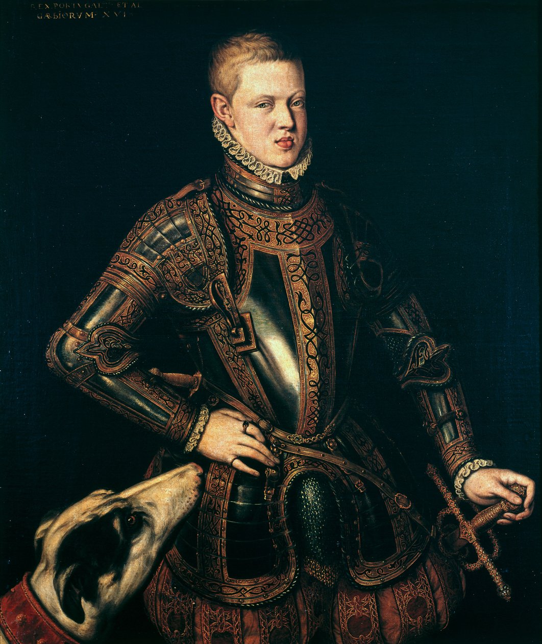 Portugalský král Sebastian (1554-78), kolem roku 1571 od Cristóvão de Morais