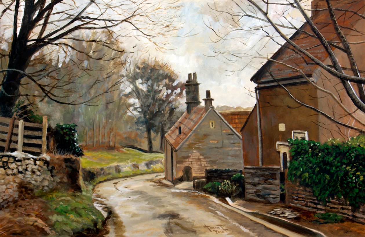 After the Rain, Cotswolds, 2010 (akryl na papíře) od Cruz Jurado Traverso