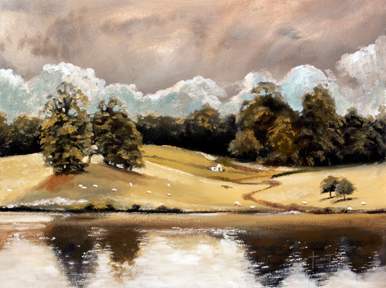 Joy of Light, poblíž hradu Leeds, 2010 (olej na papíře) od Cruz Jurado Traverso
