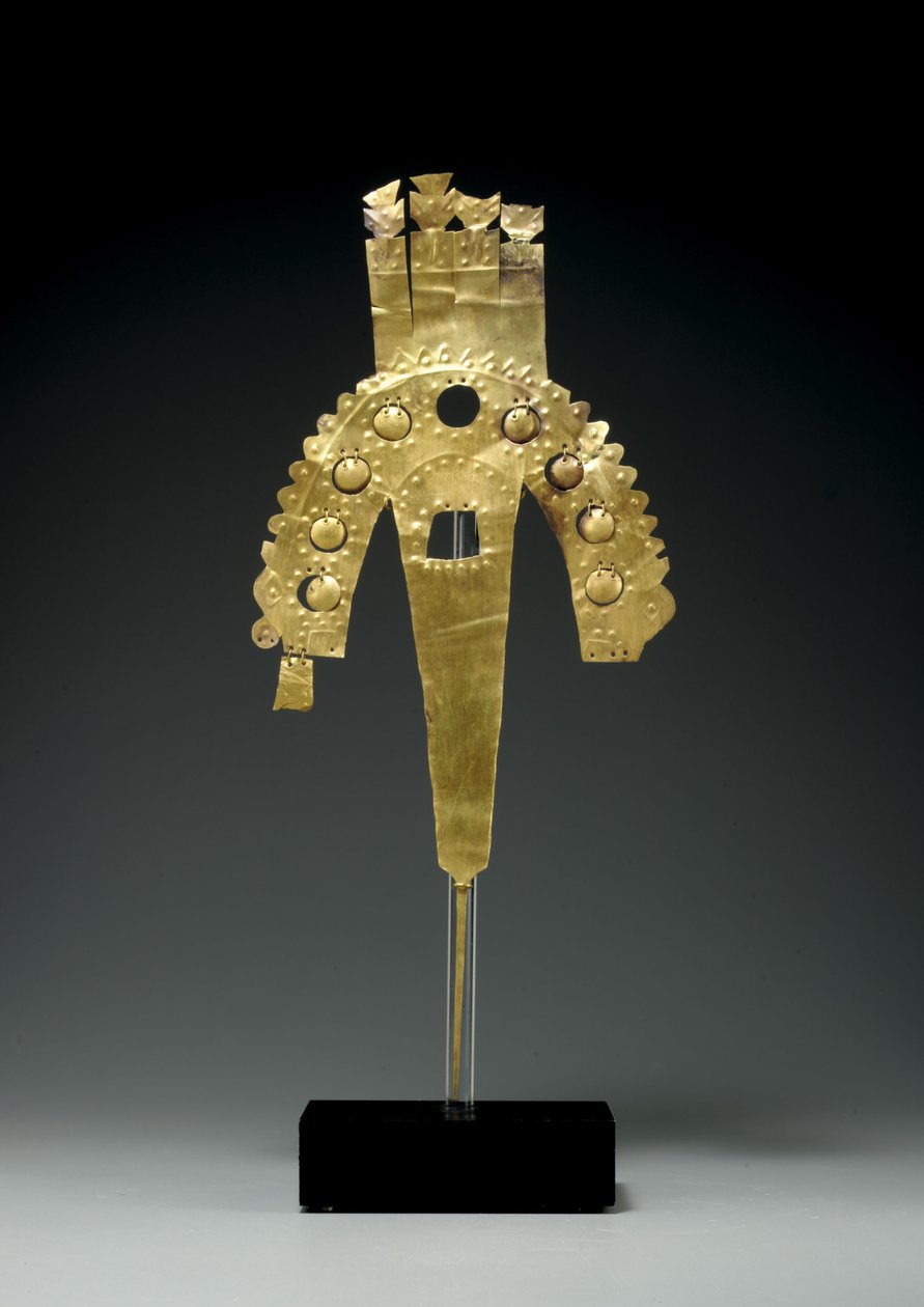 Zlatý chochol Huari, jižní pobřeží, cca 700-1000 (zlato) od Culture Huari