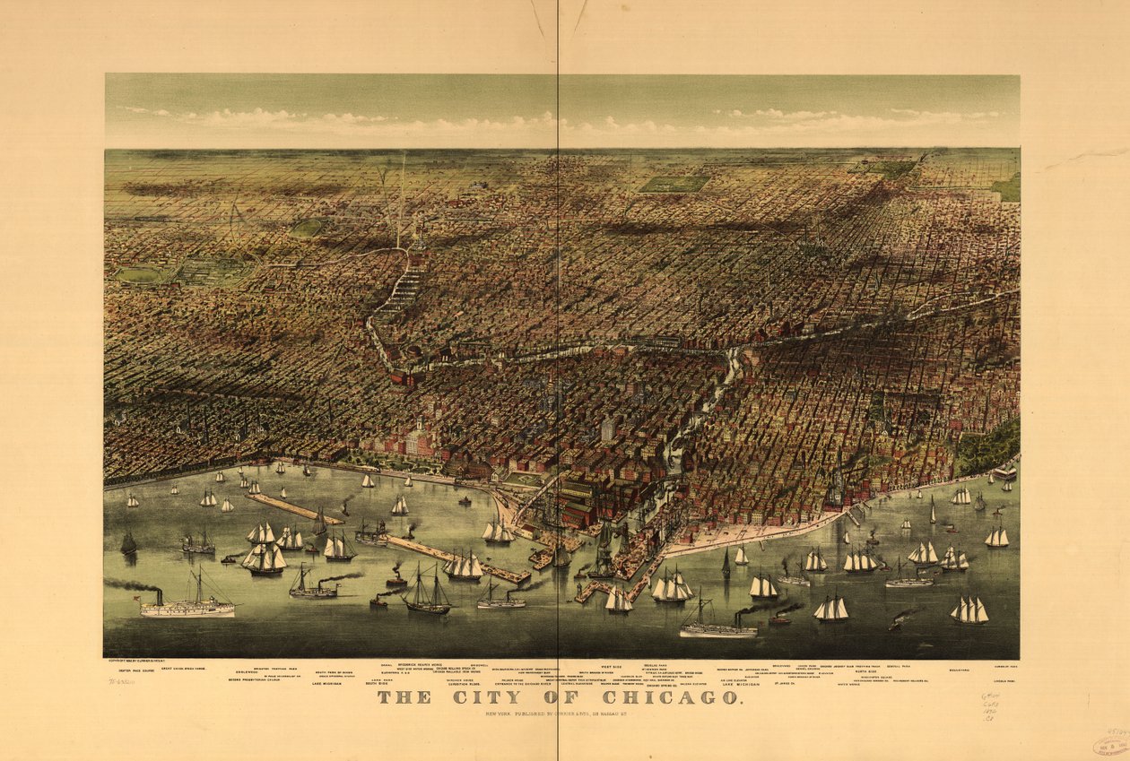 Město Chicago. od Currier and Ives