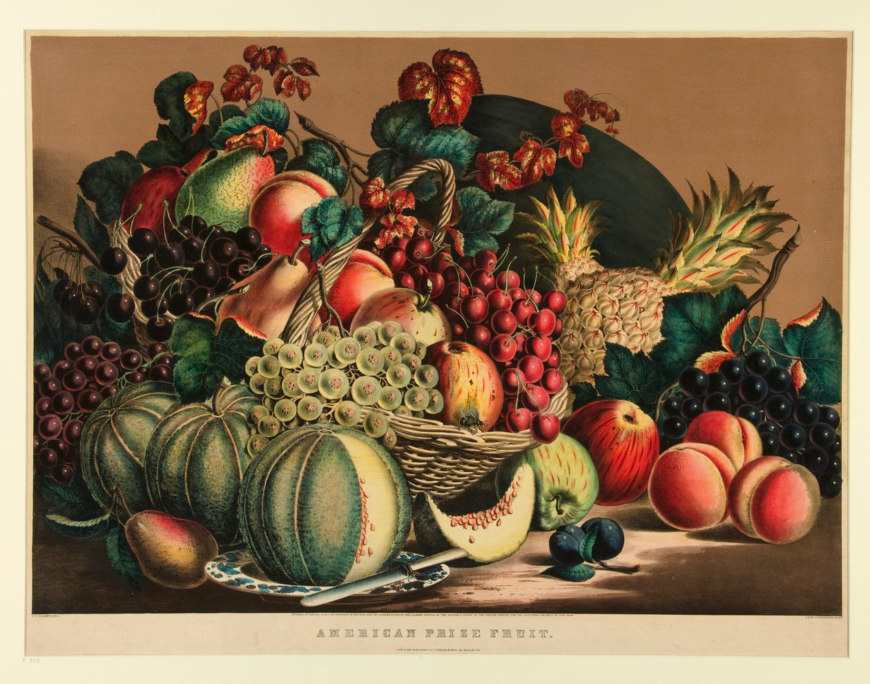 Ovoce s americkou cenou od Currier and Ives