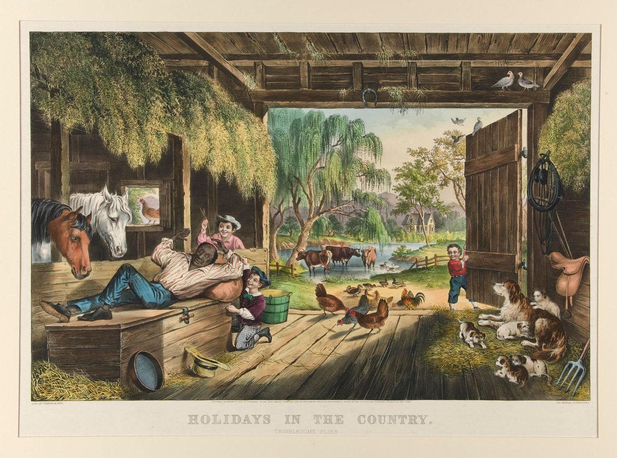 Dovolená na venkově/ Problémové mouchy od Currier and Ives