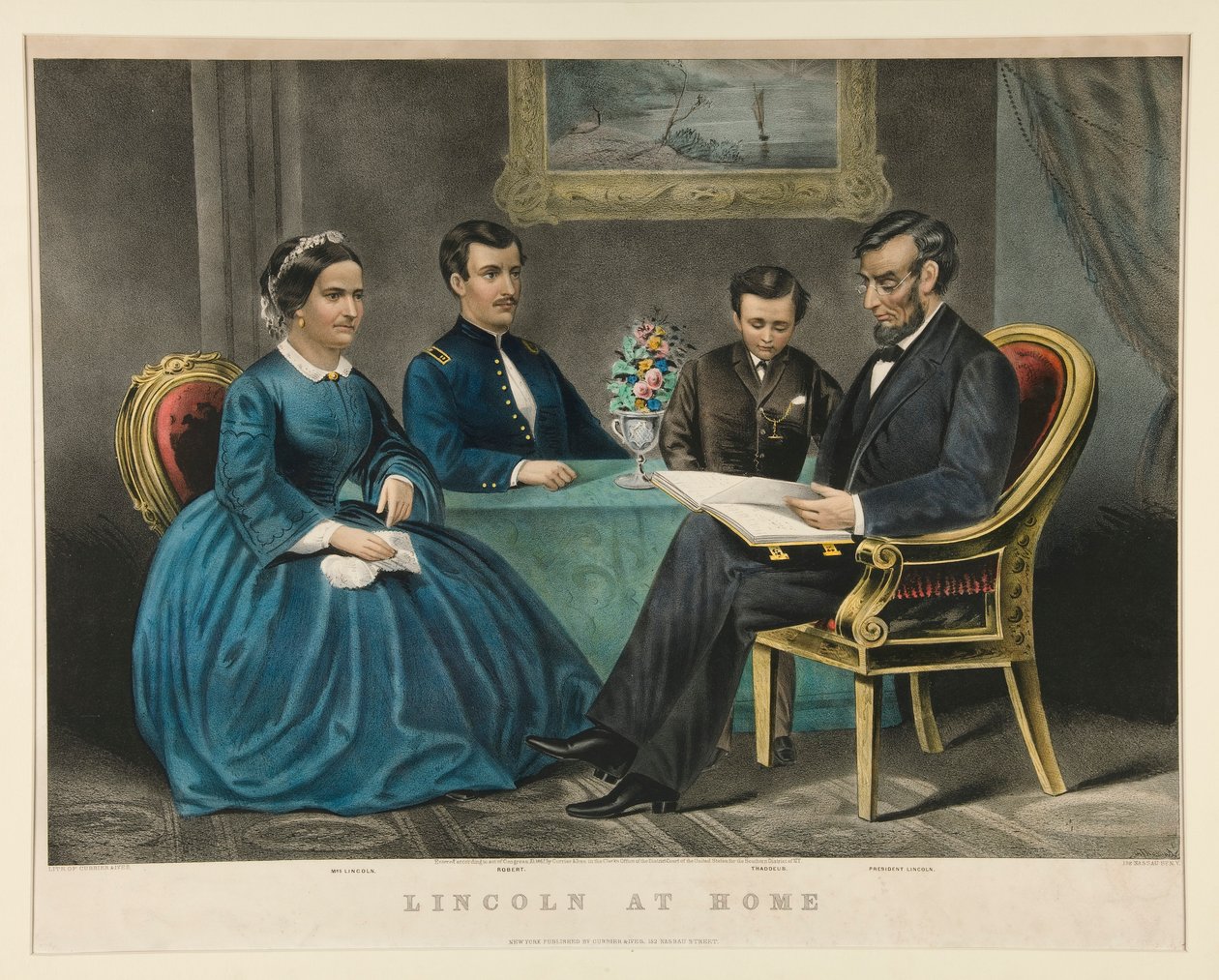 Lincoln doma od Currier and Ives