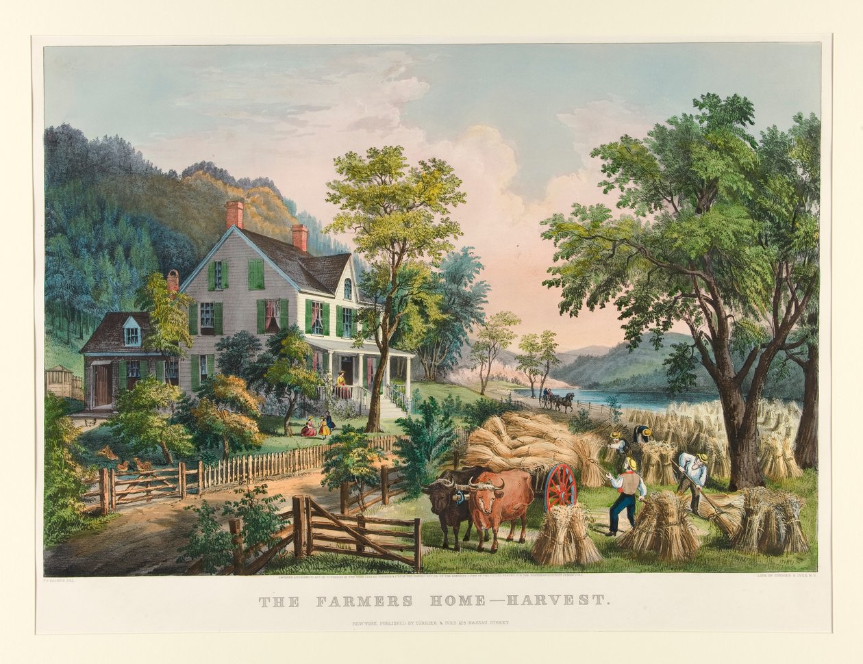 Farmářský domov - Sklizeň od Currier and Ives