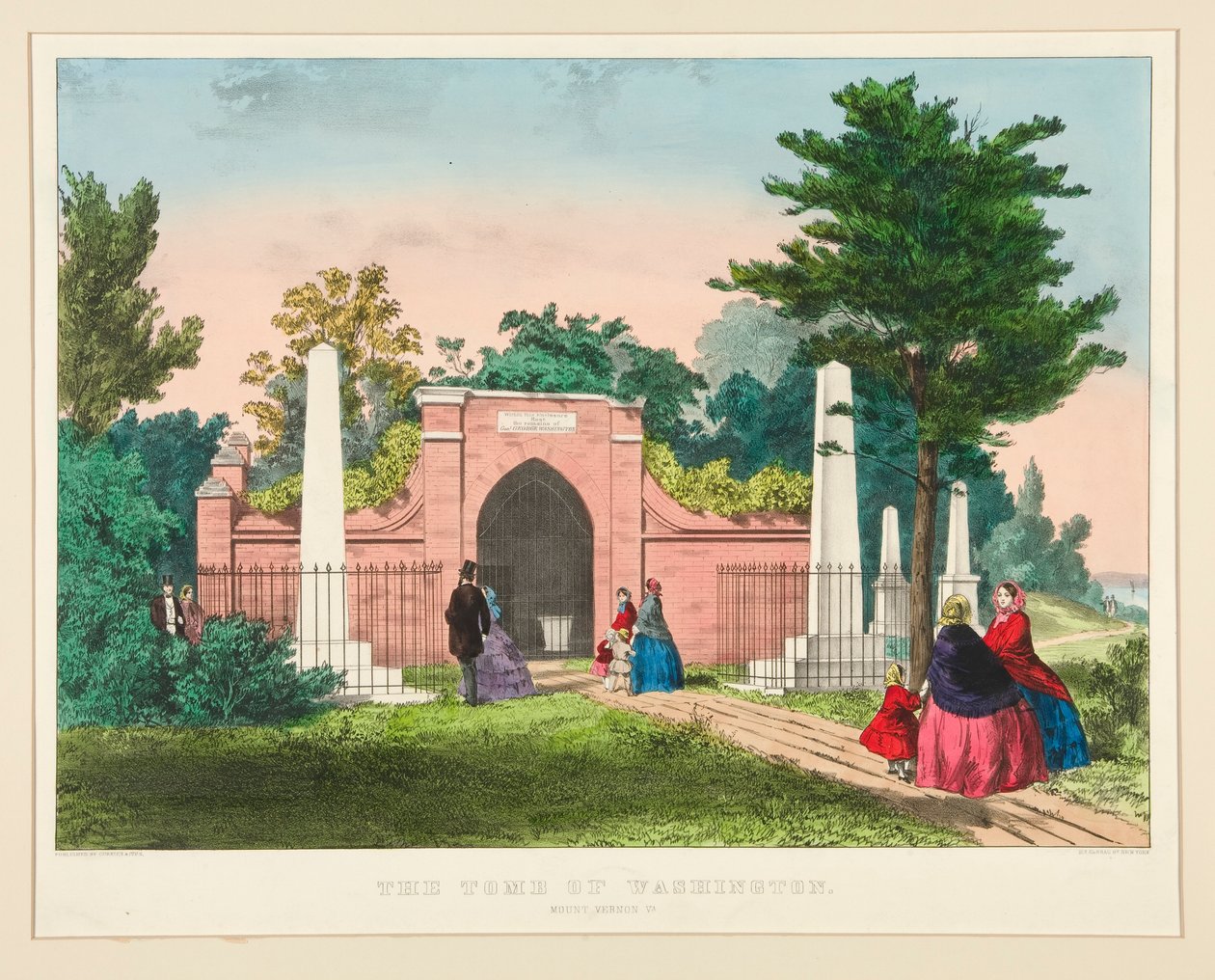 The Tomb of Washington / Mount Vernon, VA od Currier and Ives