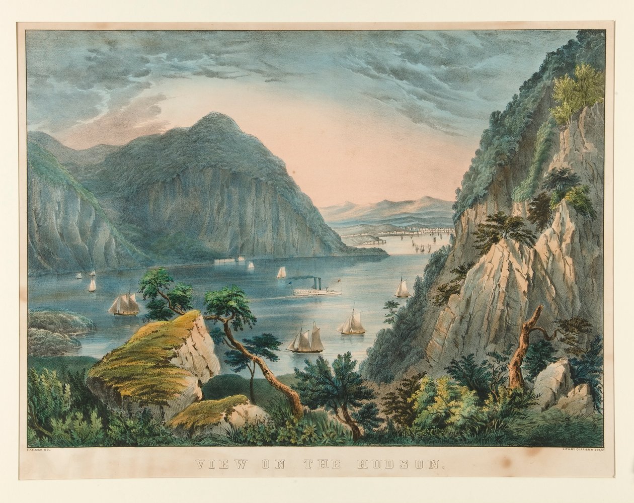 Pohled na Hudson od Currier and Ives