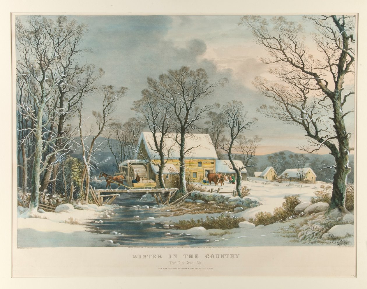 Zima na venkově, The Old Grist Mill od Currier and Ives