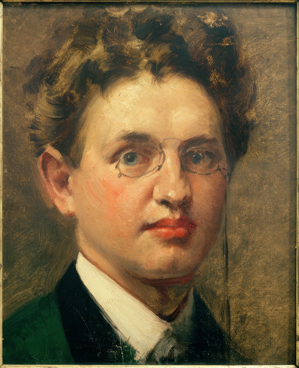 Autoportrét, en face, s pince-nez od Curt Herrmann